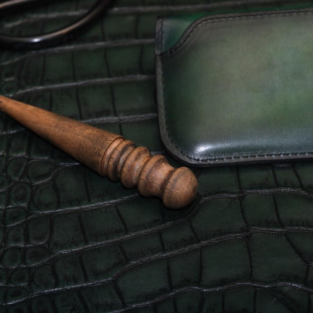 Кожаный чехол-кошелек для телефона ручного окрашивания