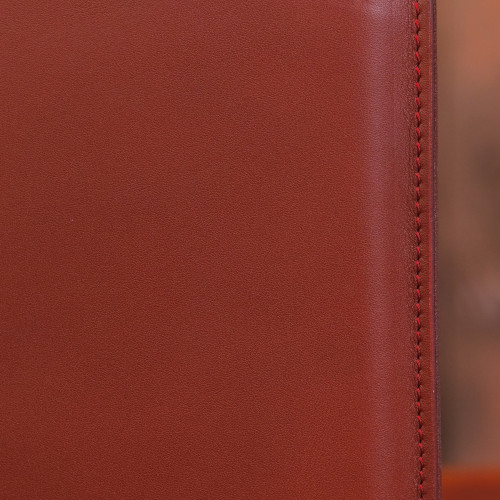 Чехол из натуральной кожи для MacBook красно-оранжевый