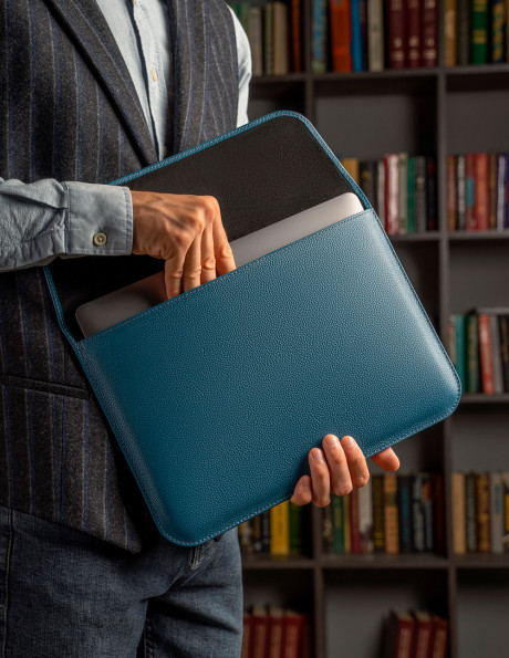 Чехол для MacBook Air 15, с клапаном, голубой